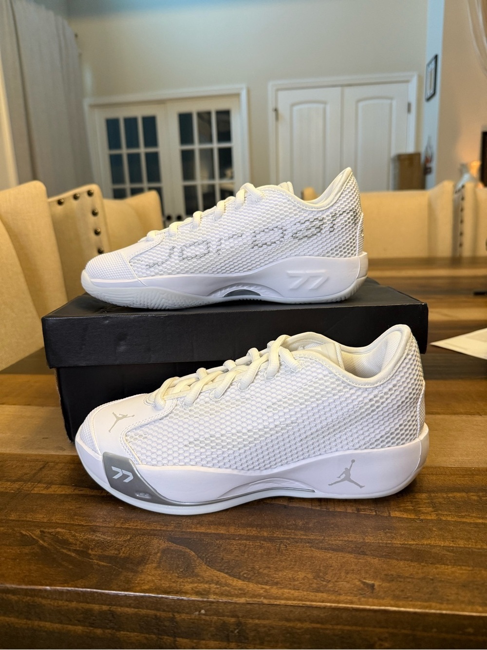 Jordan Luka 77 "Pure Money" (White/Metallic Silver/Photon Dust) Youth Size 6Y